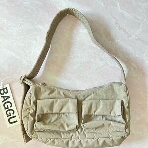 BAGGU Cargo Beige Shoulder Bag